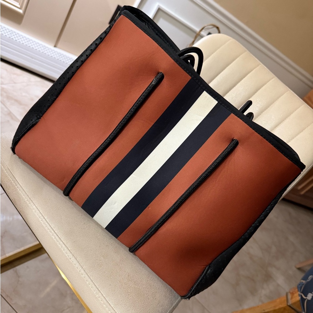 Stylish Brown and Black Tote Bag